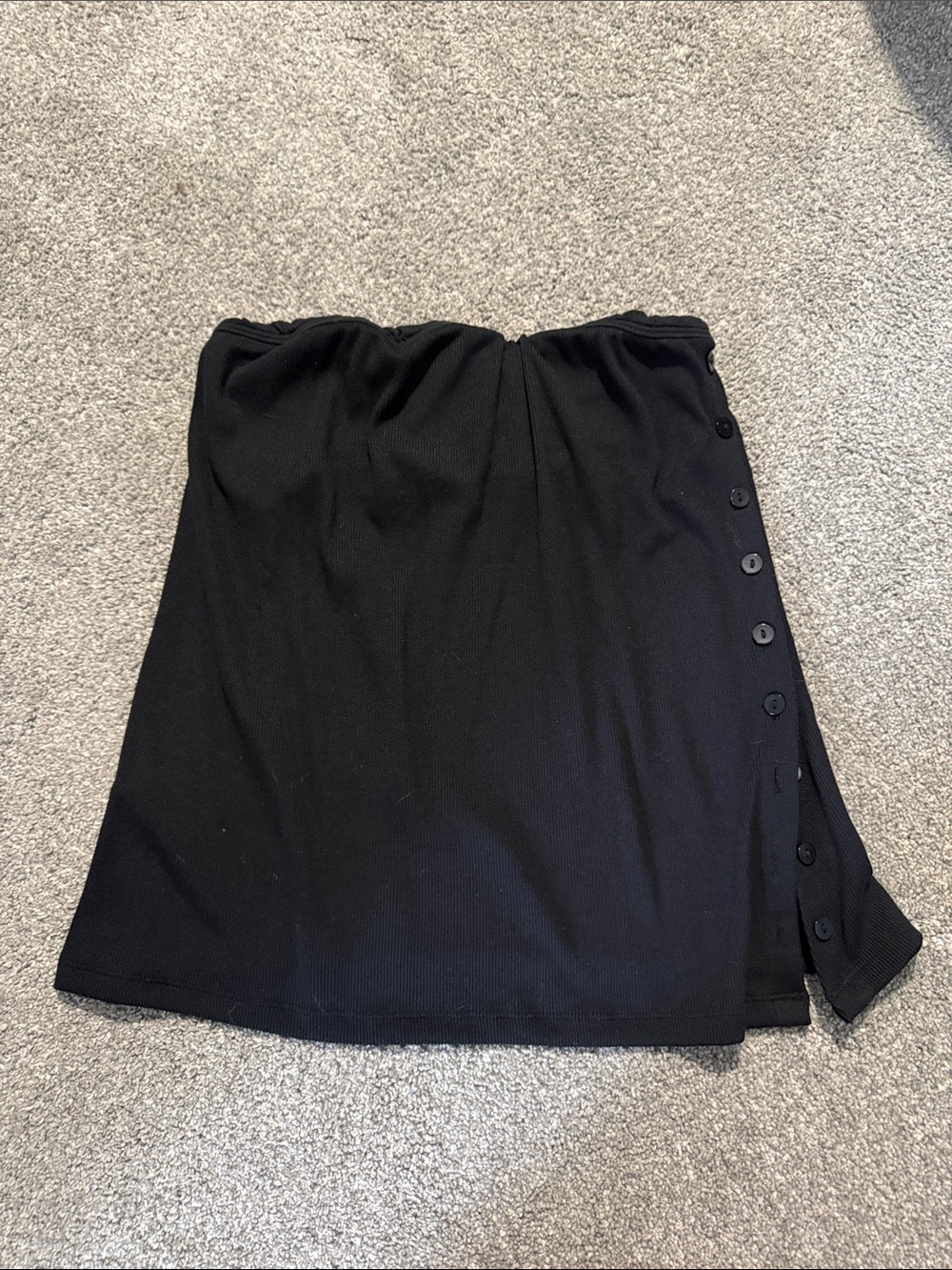A&F Black Button-Trim Women's Tube Top
